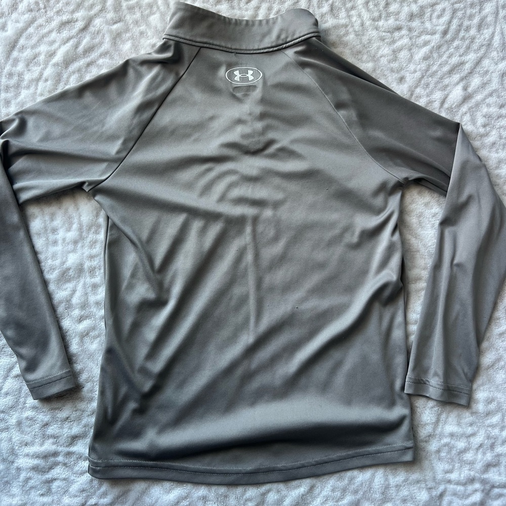 Under Armour Boys Light Grey Quarter zip Pullover Size Youth Small - Picture 6 of 9